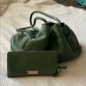 Cole Hahn braided strap bag/matching wallet